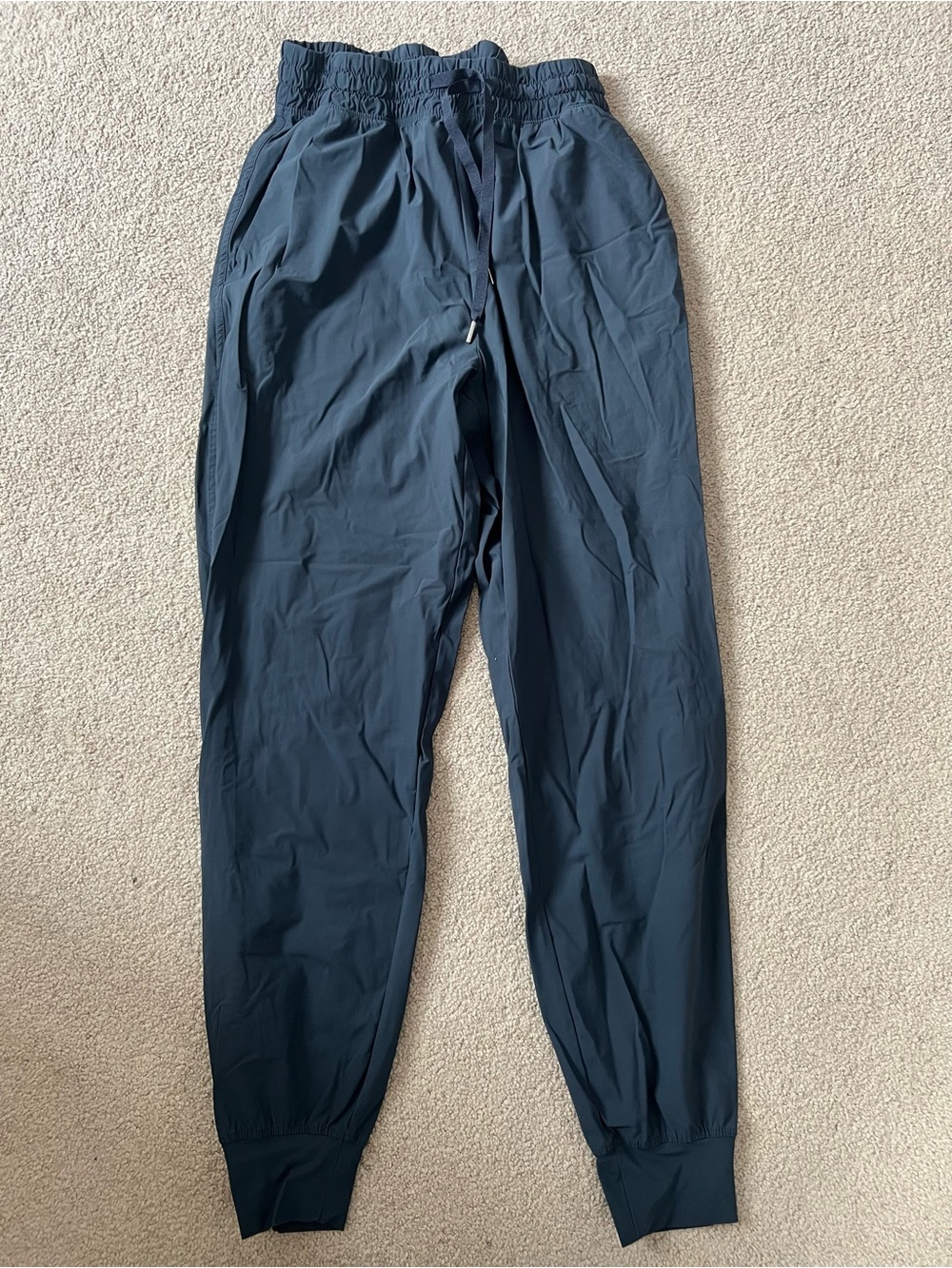 Women’s Navy Blue Elastic Waist Jogger Pants
